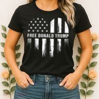 Free Donald Trump Republican Support Women's T-Shirt thumb 2