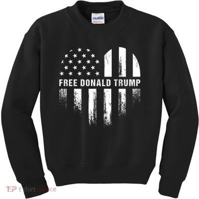 Free Donald Trump Republican Support Kids Sweatshirt