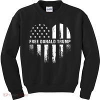 Free Donald Trump Republican Support Kids Sweatshirt thumb 0