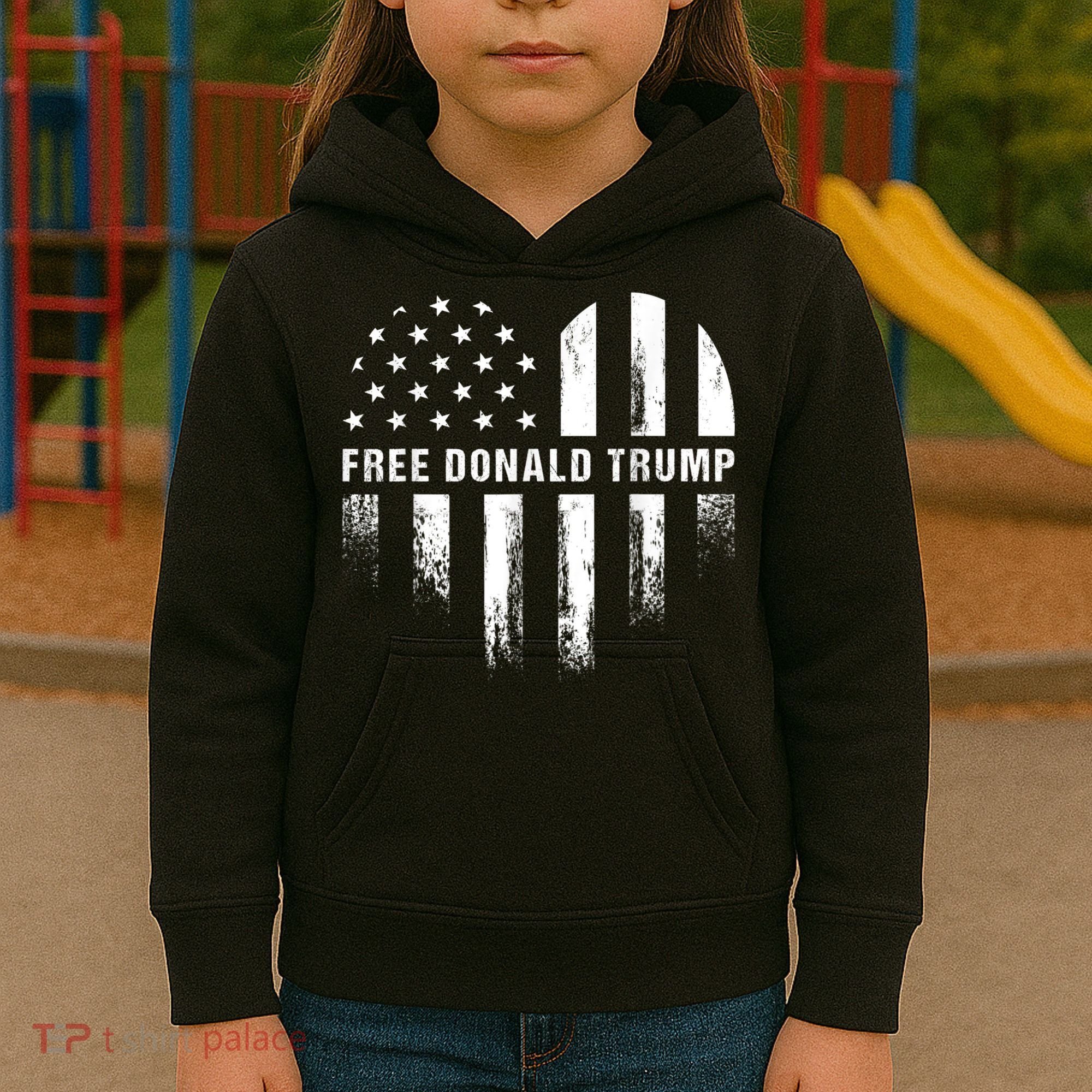 Free Donald Trump Republican Support Kids Hoodie