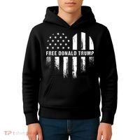 Free Donald Trump Republican Support Kids Hoodie thumb 4