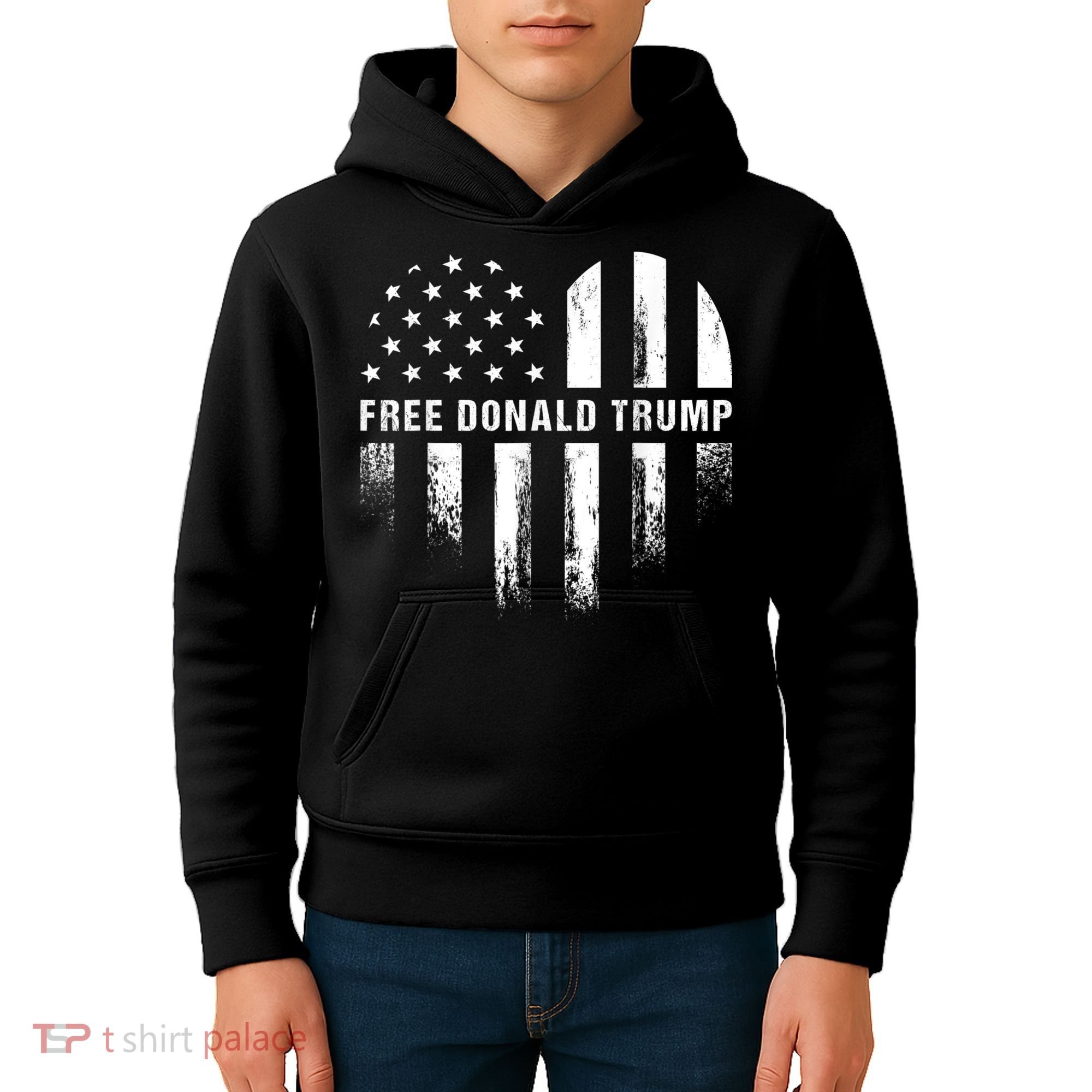 Free Donald Trump Republican Support Kids Hoodie