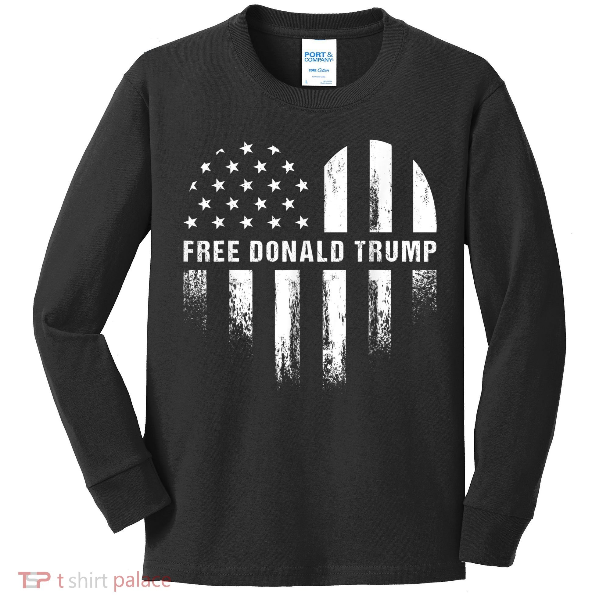 Free Donald Trump Republican Support Kids Long Sleeve Shirt