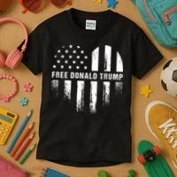 Free Donald Trump Republican Support Kids T-Shirt thumb 3