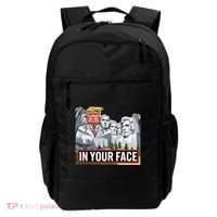 Funny Donald Trump Added To Mt. Rushmore In Your Face Backpack thumb 0