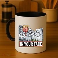 Funny Donald Trump Added To Mt. Rushmore In Your Face Coffee Mug thumb 4