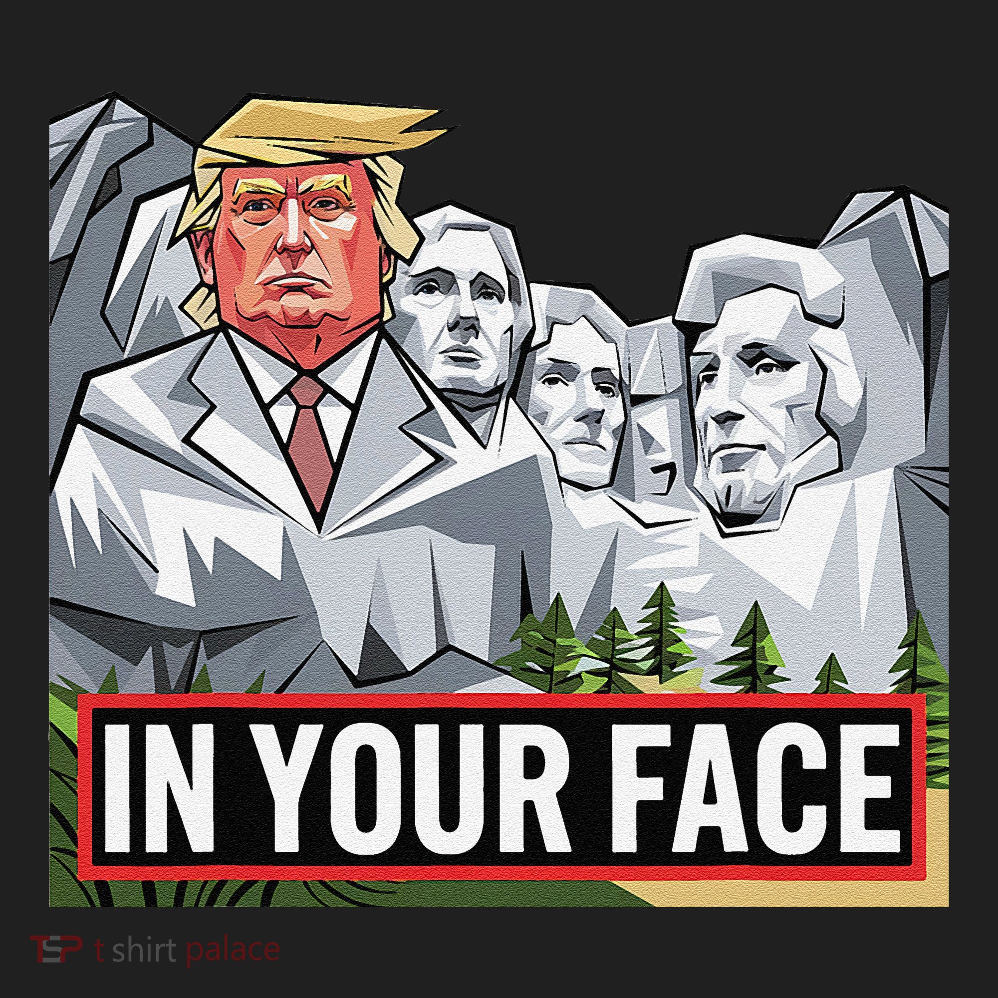 Funny Donald Trump Added To Mt. Rushmore In Your Face Beanie