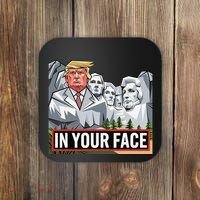 Funny Donald Trump Added To Mt. Rushmore In Your Face Coaster thumb 0