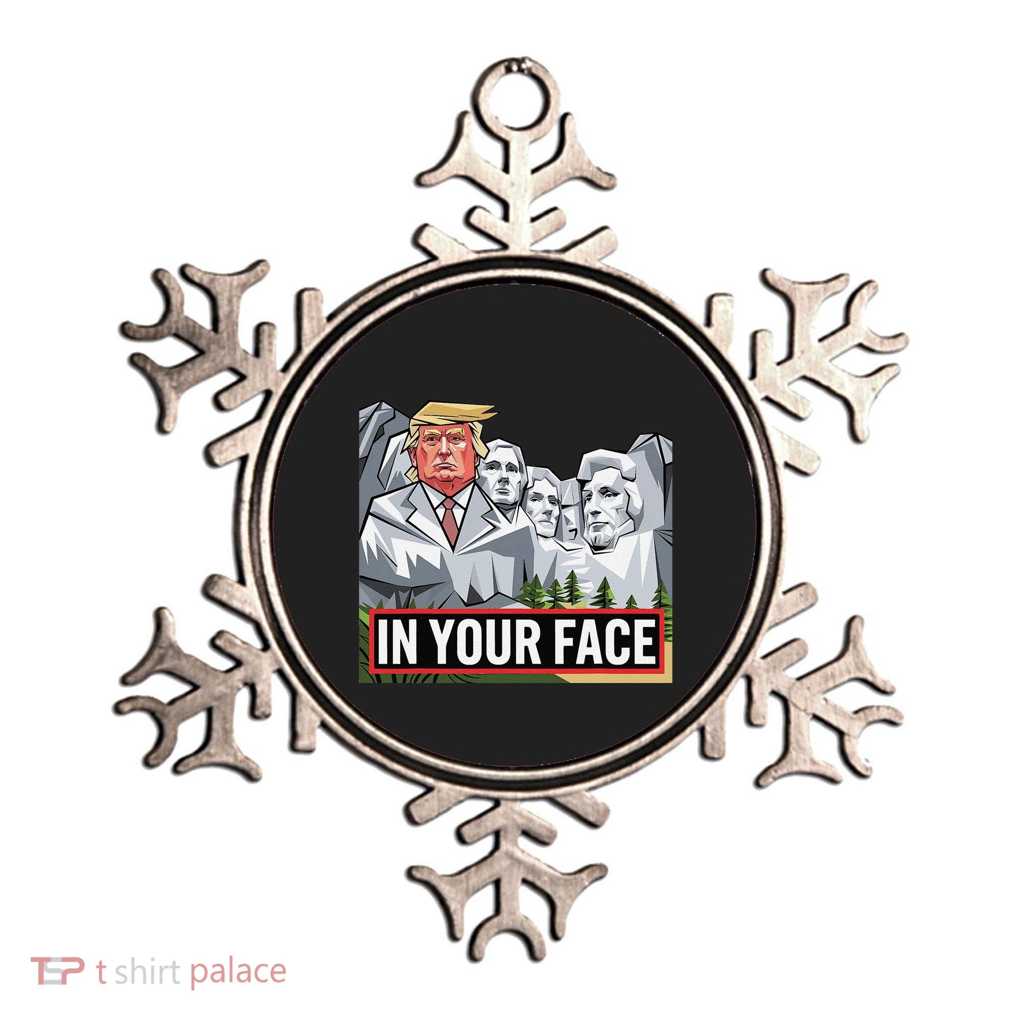 Funny Donald Trump Added To Mt. Rushmore In Your Face Ornament