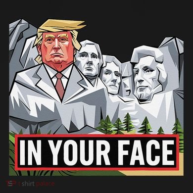 Funny Donald Trump Added To Mt. Rushmore In Your Face Tank Top