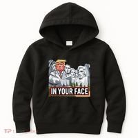 Funny Donald Trump Added To Mt. Rushmore In Your Face Kids Hoodie thumb 0