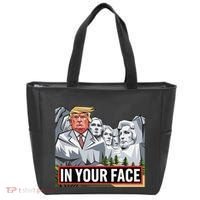 Funny Donald Trump Added To Mt. Rushmore In Your Face Tote Bag thumb 0