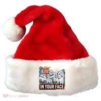 Funny Donald Trump Added To Mt. Rushmore In Your Face Santa Hat thumb 0