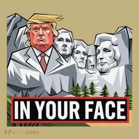 Funny Donald Trump Added To Mt. Rushmore In Your Face Hoodie thumb 2