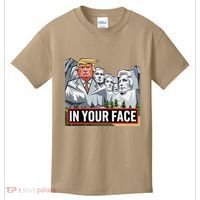 Funny Donald Trump Added To Mt. Rushmore In Your Face Kids T-Shirt thumb 0