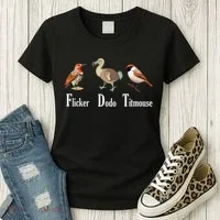 Flicker Dodo Titmouse Funny Women's T-Shirt thumb 3