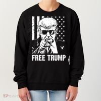 Free Donald Trump Republican Support Women's Sweatshirt thumb 0