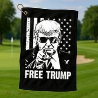 Free Donald Trump Republican Support Golf Towel thumb 1