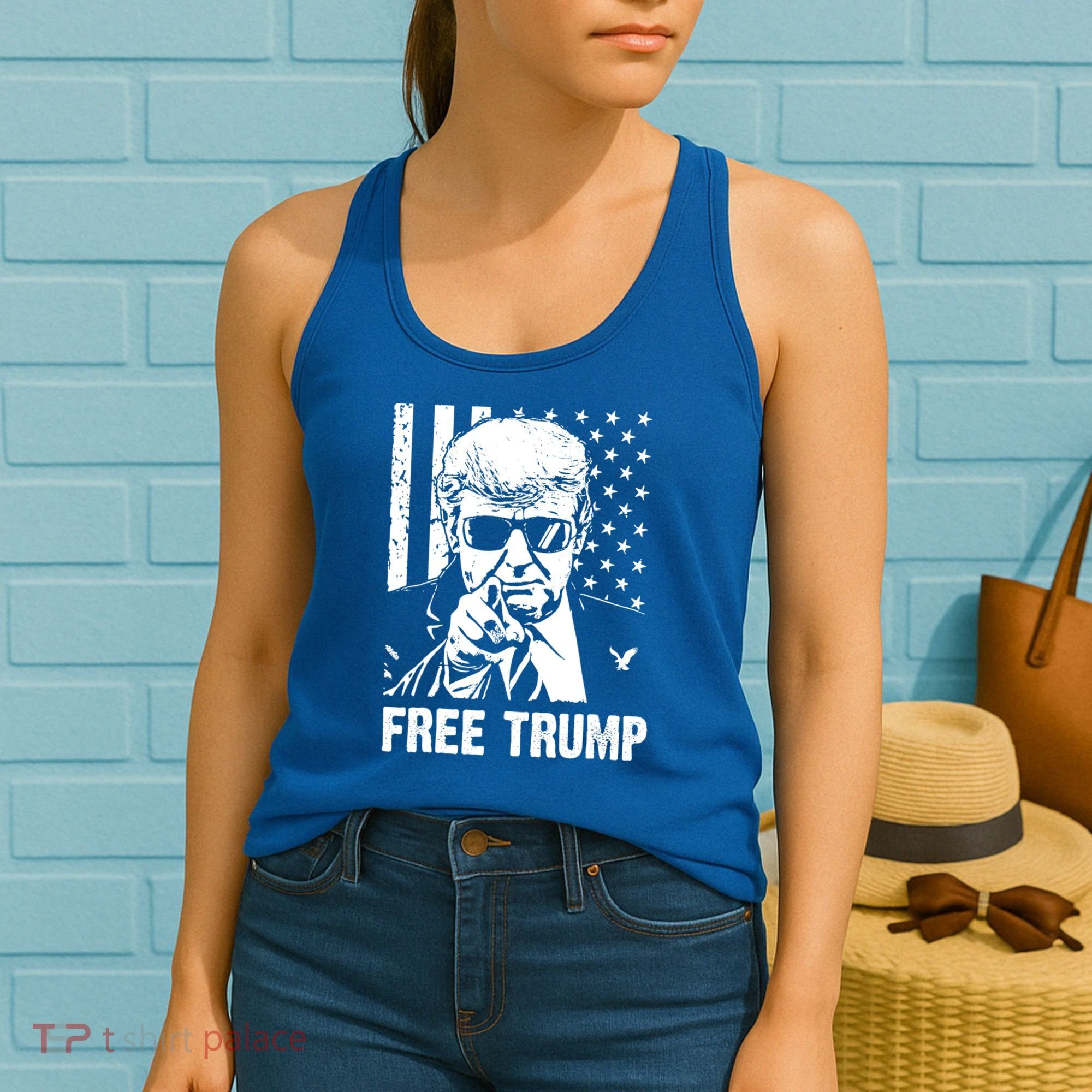 Free Donald Trump Republican Support Women's Tank Top