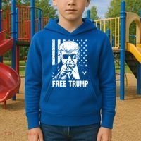 Free Donald Trump Republican Support Kids Hoodie thumb 2
