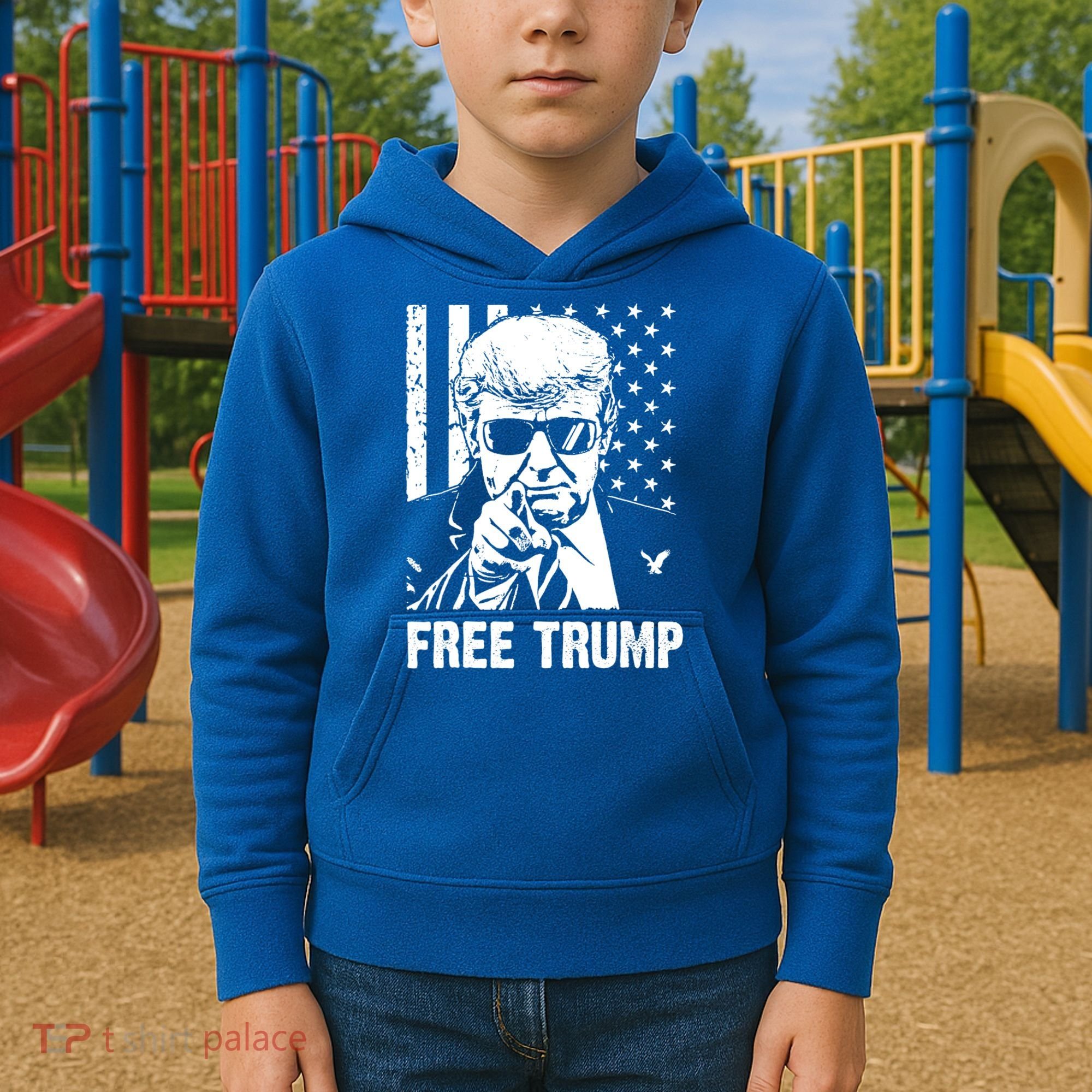 Free Donald Trump Republican Support Kids Hoodie