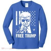 Free Donald Trump Republican Support Kids Long Sleeve Shirt thumb 0
