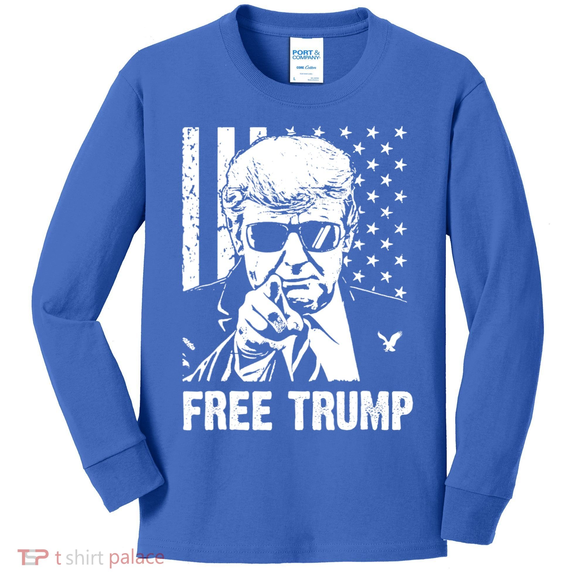 Free Donald Trump Republican Support Kids Long Sleeve Shirt