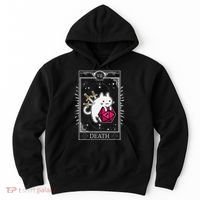 Funny Dungeon Tarot Card Cat Dice D20 Hoodie thumb 0