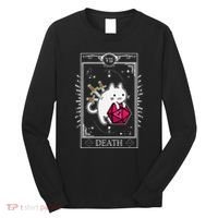Funny Dungeon Tarot Card Cat Dice D20 Long Sleeve Shirt thumb 0