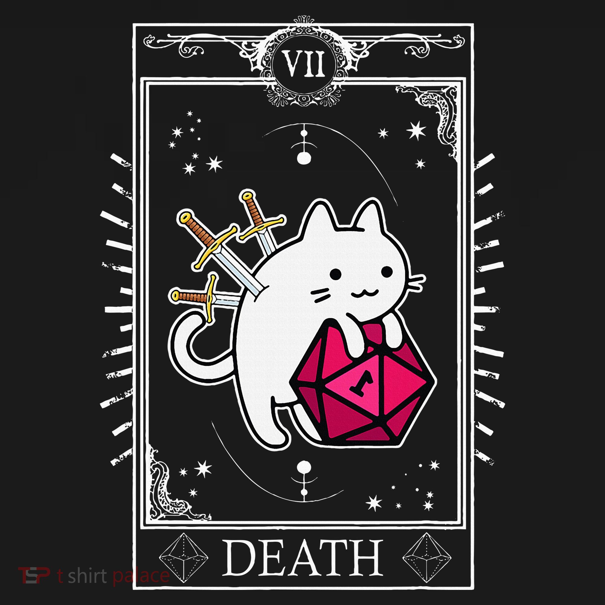 Funny Dungeon Tarot Card Cat Dice D20 Apron