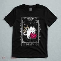 Funny Dungeon Tarot Card Cat Dice D20 T-Shirt thumb 5