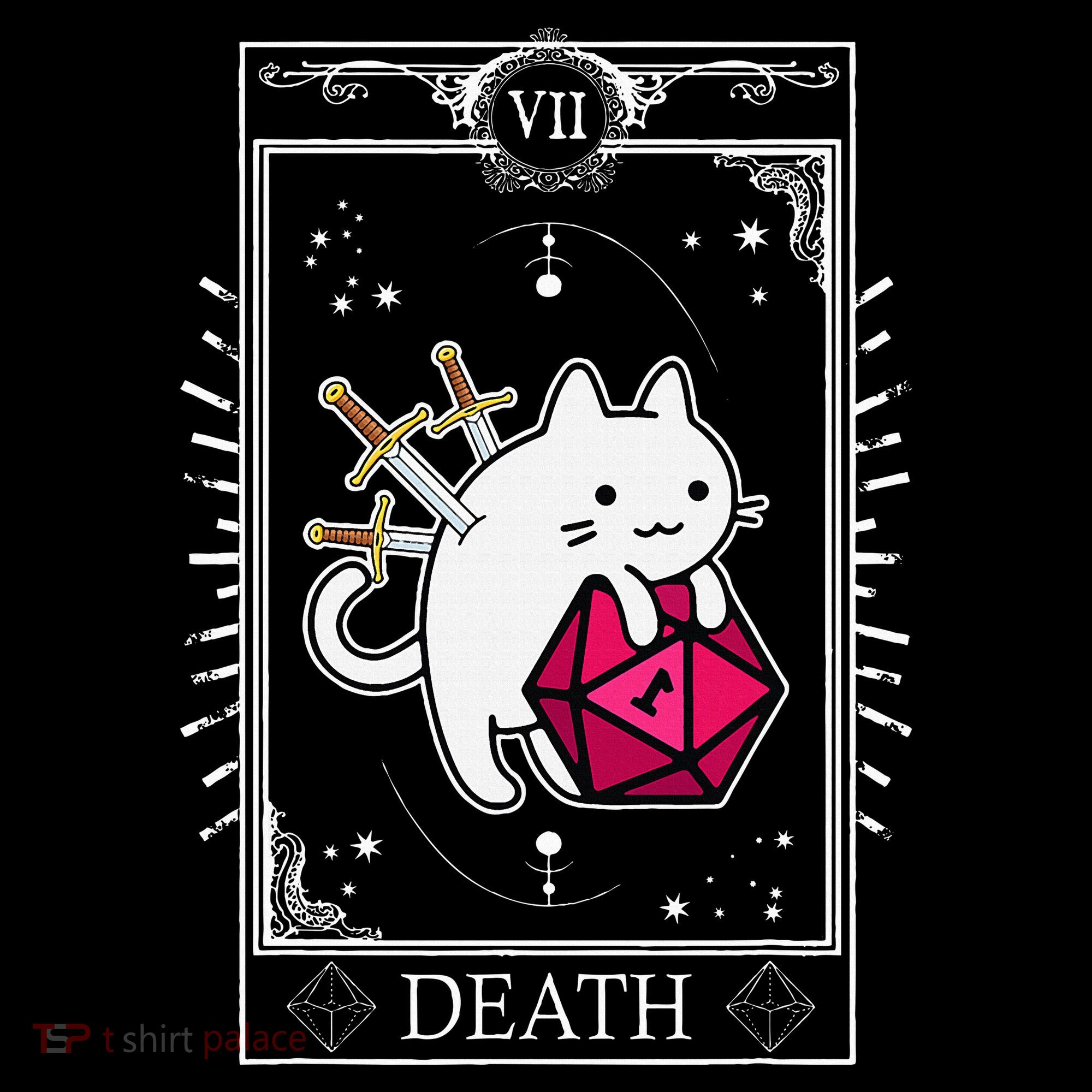 Funny Dungeon Tarot Card Cat Dice D20 Women's Hoodie