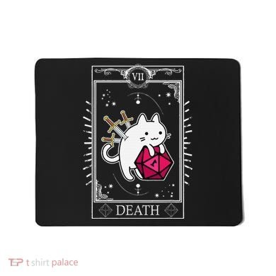 Funny Dungeon Tarot Card Cat Dice D20 Mousepad