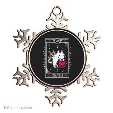 Funny Dungeon Tarot Card Cat Dice D20 Ornament
