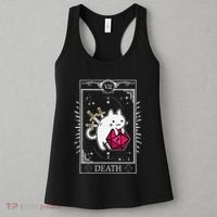 Funny Dungeon Tarot Card Cat Dice D20 Women's Tank Top thumb 3