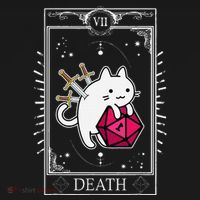 Funny Dungeon Tarot Card Cat Dice D20 Women's Tank Top thumb 5