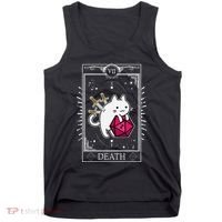 Funny Dungeon Tarot Card Cat Dice D20 Tank Top thumb 0