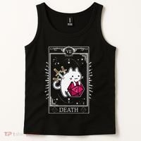 Funny Dungeon Tarot Card Cat Dice D20 Tank Top thumb 2