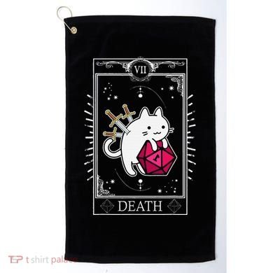 Funny Dungeon Tarot Card Cat Dice D20 Golf Towel