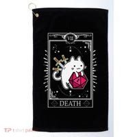 Funny Dungeon Tarot Card Cat Dice D20 Golf Towel thumb 0