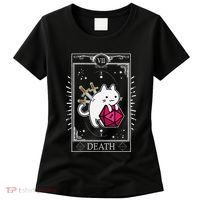 Funny Dungeon Tarot Card Cat Dice D20 Women's T-Shirt thumb 0