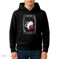 Funny Dungeon Tarot Card Cat Dice D20 Kids Hoodie thumb 4