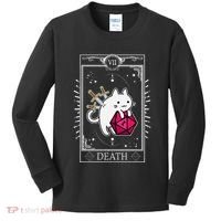 Funny Dungeon Tarot Card Cat Dice D20 Kids Long Sleeve Shirt thumb 0