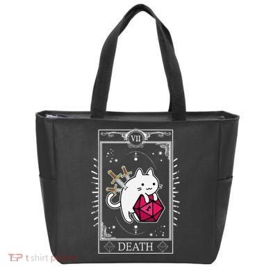Funny Dungeon Tarot Card Cat Dice D20 Bag