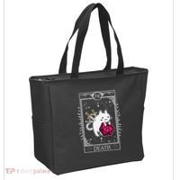 Funny Dungeon Tarot Card Cat Dice D20 Tote Bag thumb 2