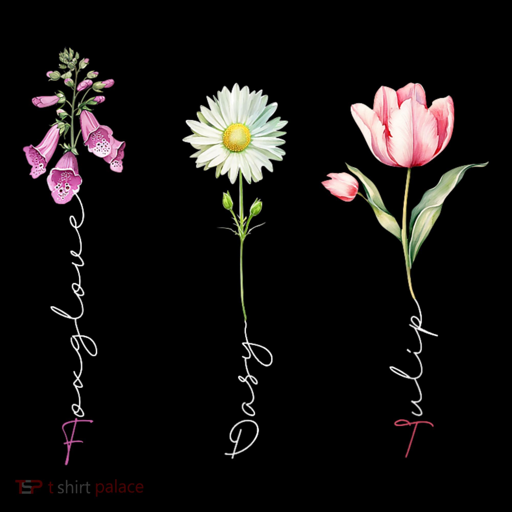 Foxglove Daisy Tulip Flower Foxglove Daisy Tulip Floral Coffee Mug
