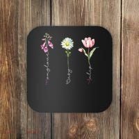 Foxglove Daisy Tulip Flower Foxglove Daisy Tulip Floral Coaster thumb 0