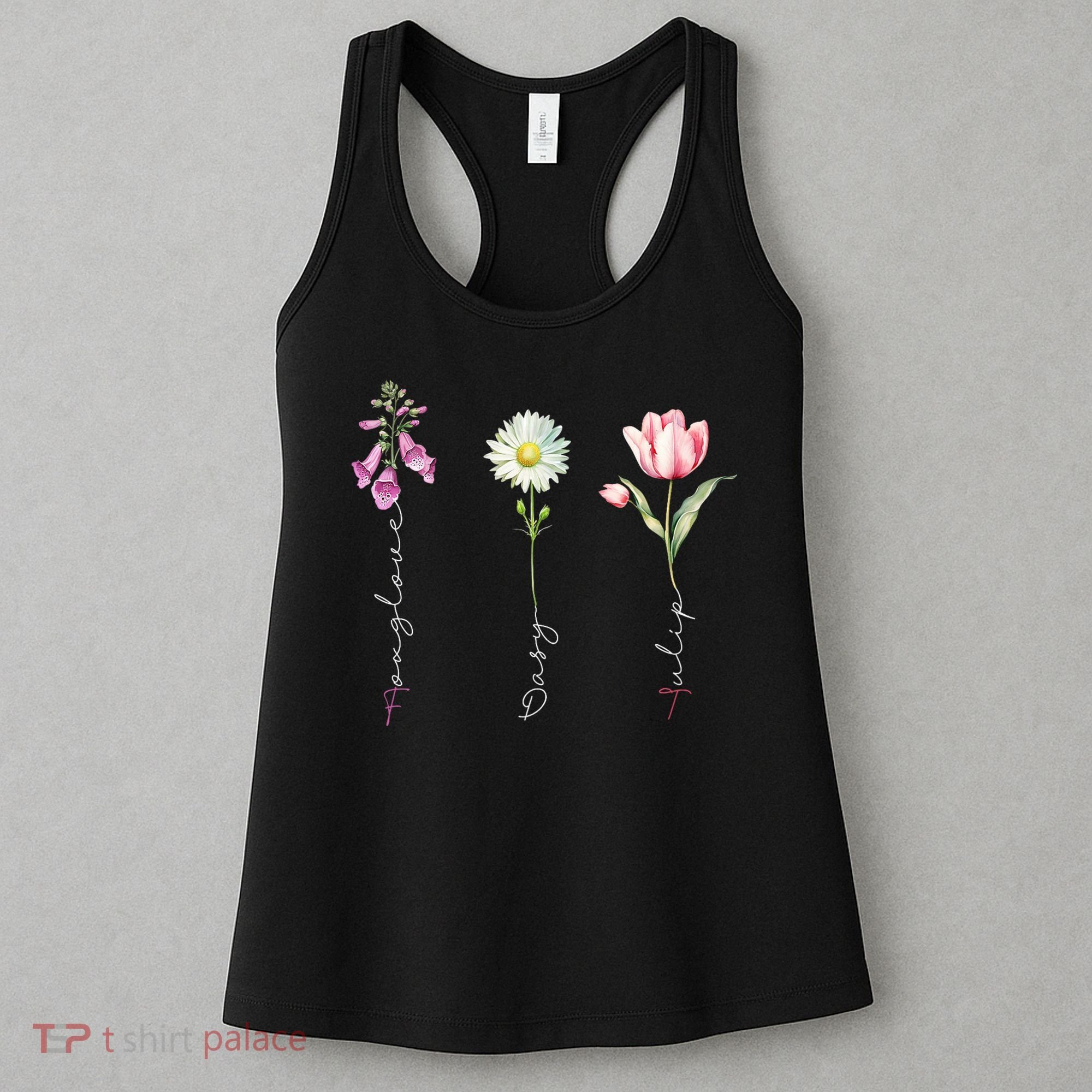 Foxglove Daisy Tulip Flower Foxglove Daisy Tulip Floral Women's Tank Top