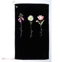 Foxglove Daisy Tulip Flower Foxglove Daisy Tulip Floral Golf Towel thumb 0