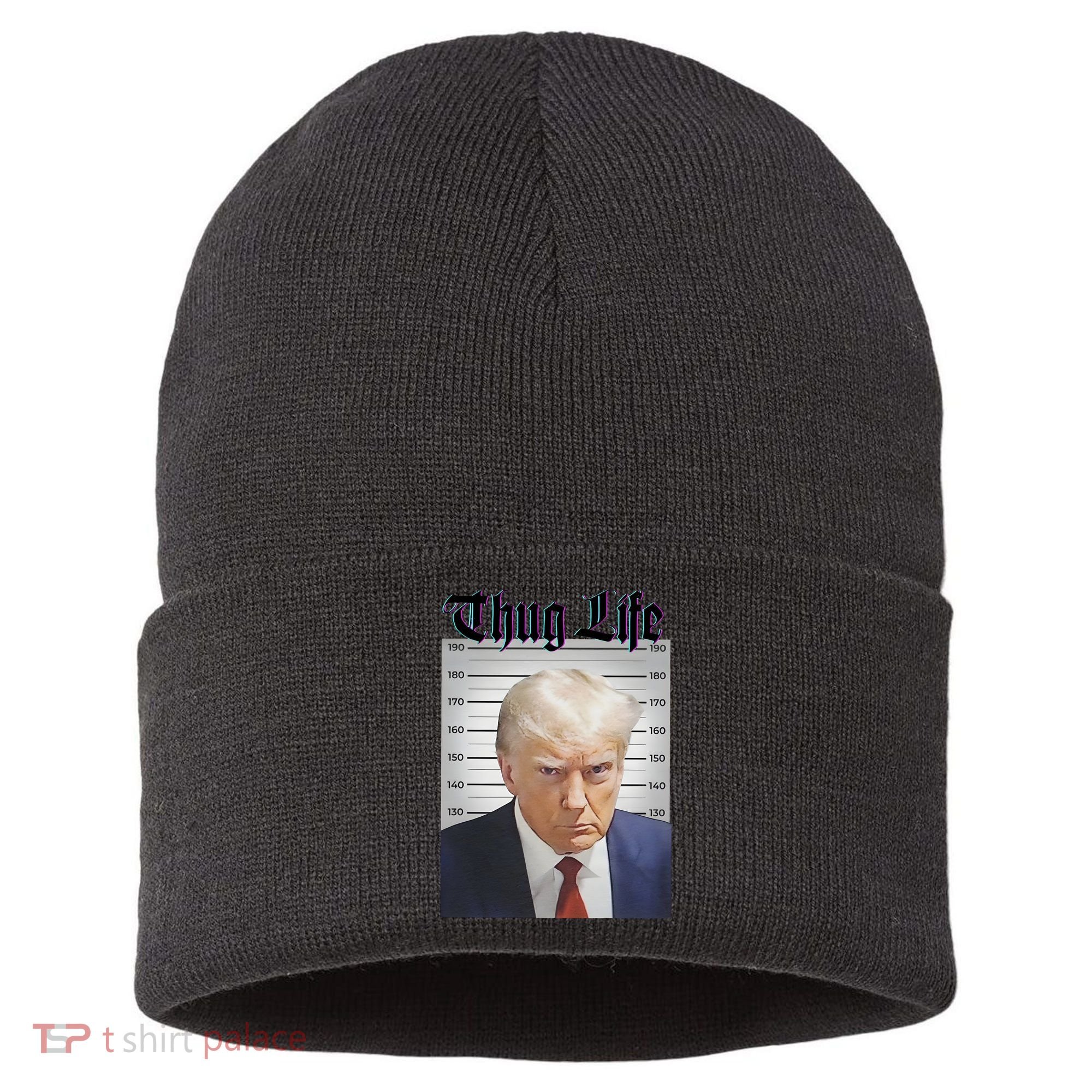 Funny Donald Trump Thug Life Squad Team Sustainable Knit Beanie